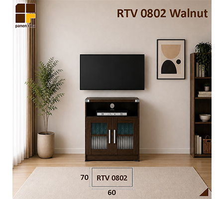 Panen Raya Furniture Meja TV Romaro RTV 0802 Walnut 60x41x70