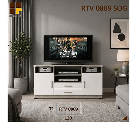 Panen Raya Furniture Meja TV Romaro RTV 0809 SO Grey 120x40x71
