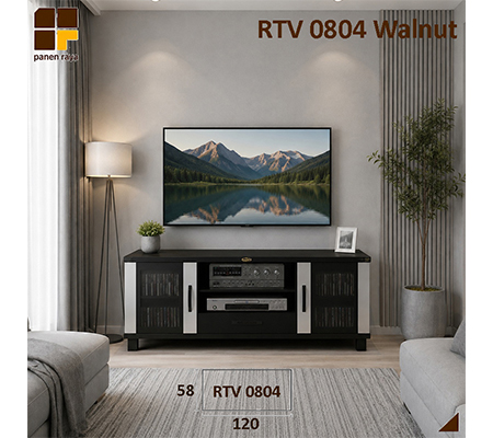 Panen Raya Furniture Meja TV Romaro RTV 0804 Walnut 120x40x58