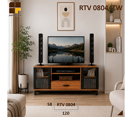 Panen Raya Furniture Meja TV Romaro RTV 0804 Italian Walnut 120x40x58