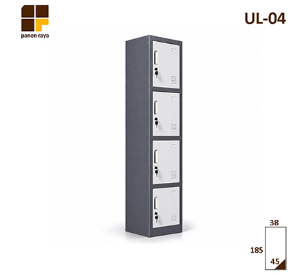 Panen Raya Locker Besi Uno UL 04 380x450x1850 Grey White