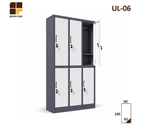 Panen Raya Locker Besi Uno UL 06 900x450x1850 Grey White