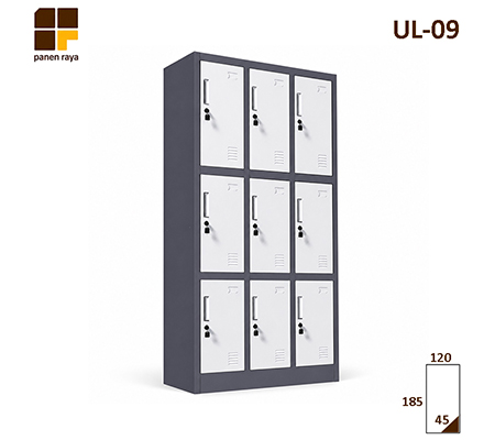 Panen Raya Locker Besi Uno UL 09 900x450x1850 Grey White