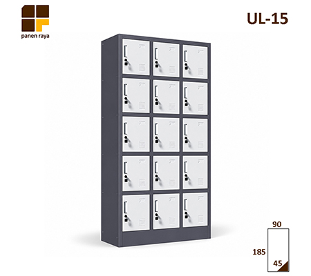 Panen Raya Locker Besi Uno UL 15 900x450x1850 Grey White