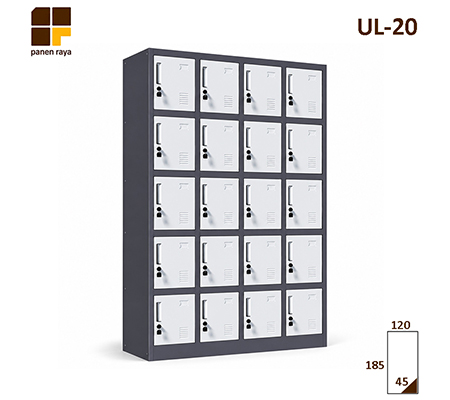Panen Raya Locker Besi Uno UL 20 1200x450x1850 Grey White