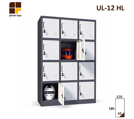 Panen Raya Locker Besi Uno UL 12 HL 1200x450x1850 Grey White