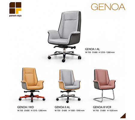 Panen Raya Kursi Kantor Indachi Genoa I AL / Genoa I WD / Genoa II AL / Genoa III VCR