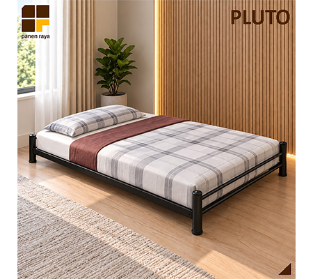 Panen Raya Ranjang Besi Orbitrend Pluto Sorong Black 90X180
