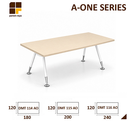 Panen Raya Furniture Meja Meeting Persegi Indachi A One DMT 114 AO / DMT 115 AO / DMT 116 AO Maple