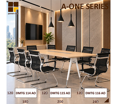 Panen Raya Furniture Meja Meeting Persegi Indachi A One DMTG 114 AO / DMTG 115 AO / DMTG 116 AO Maple