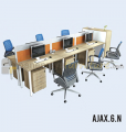 Panen Raya Furniture Workstation 6 Seater Indachi Ajax.6.N