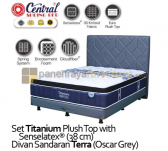 Panen Raya Central Titanium Plush Top With Senselatex Terra Full Set