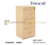Panen Raya Filling Cabinet 3 Laci Indachi Titanium DFC 333 T Maple 50x51x102 Melamine