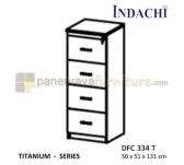 Panen Raya Filling Cabinet 4 Laci Indachi Titanium DFC 334 T Maple 50x51x131 Melamine